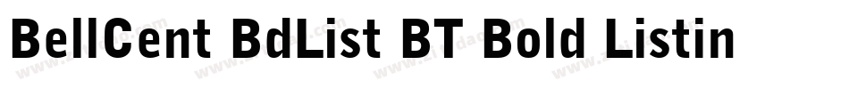 BellCent BdList BT Bold Listing字体转换